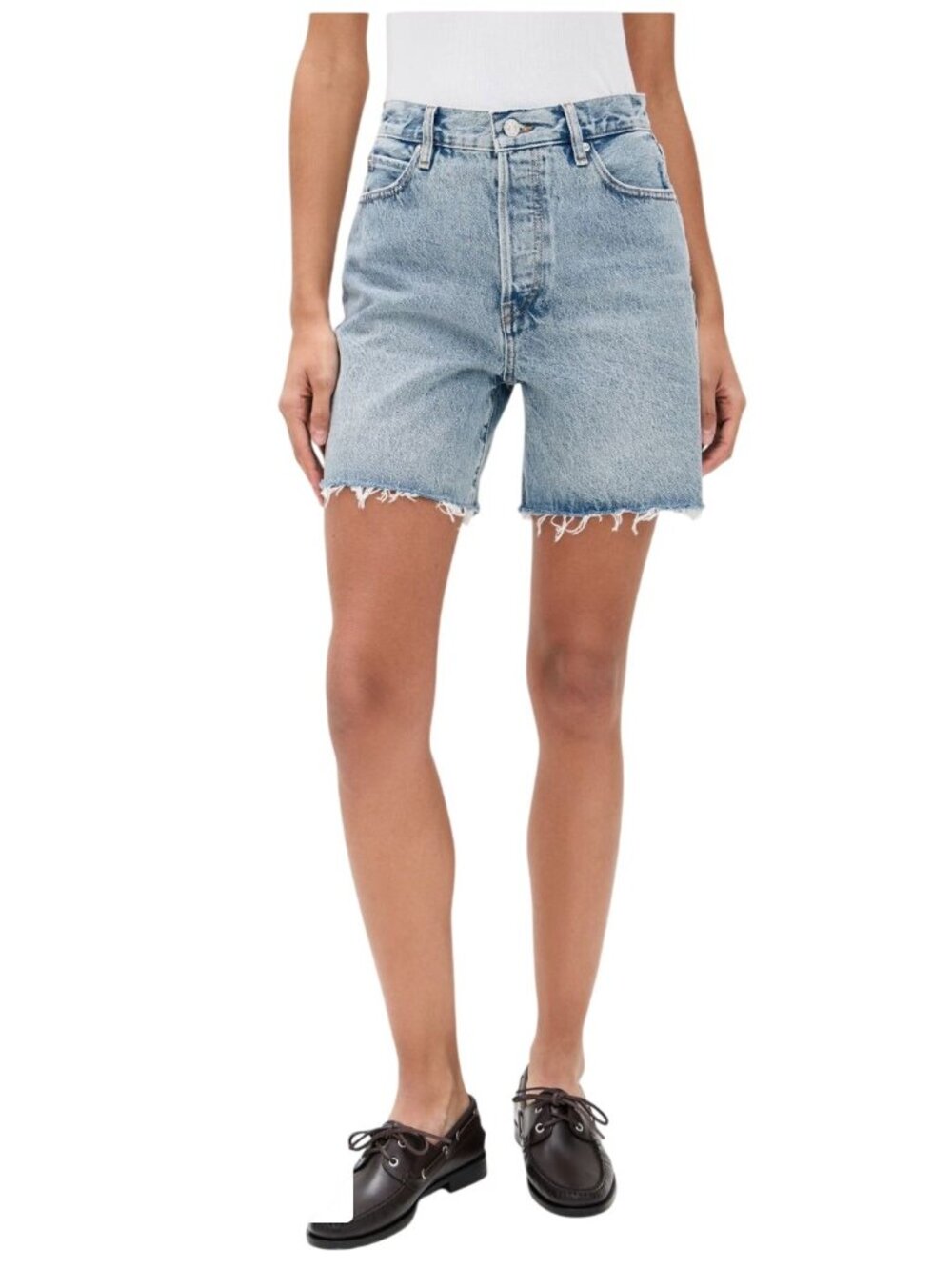 NWT FRAME The Timeless High Rise Denim Shorts Tricky Size 31 MSRP $228